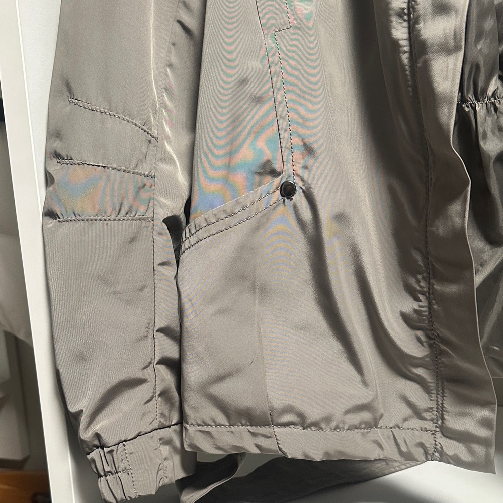 Zara Basic Light Gray/Green Jacket - image 7